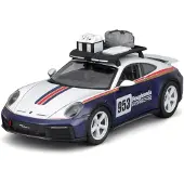 Bburago Porsche 911 Dakar Official Model Racing 1:24 Car Zilver Kinderen