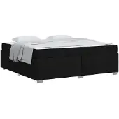 vidaXL Bedframe met matras Zwart 200 x 200 cm Stof
