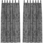 vidaXL Velvet Gordijnen met gordijnen 2 pcs Grijs 245 x 140 cm Fluweel