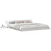 vidaXL Bedframe Wit 200 x 200 cm Hout