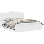 vidaXL Bedframe met lade met opslag Wit 180 x 200 cm Ingenieurshout