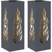 vidaXL Zonne LED Pad Licht 2 st Warmwit 18 x 18 x 50 cm