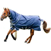 Horseware Turnout 1200 D plus 100 gr Navy/Grey&silver - 6.9/205 - Regendeken