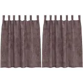 vidaXL Velvet Gordijnen 2 st Bruin 140 x 140 cm Fluweel
