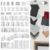 Vicco Fame-Line Glazen keukenkast – 80 cm Wit Landhuis