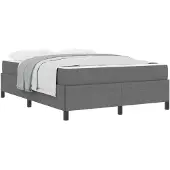 vidaXL Bedframe met matras Lichtgrijs 140 x 190 cm Stof