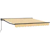 vidaXL Markiezkader, geel en wit, 300 x 250 cm