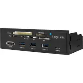 Logilink UA0341 geheugenkaartlezer Intern Zwart SATA