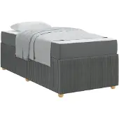 vidaXL Bedframe Donkergrijs 100 x 200 cm Stof