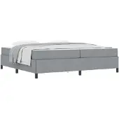 vidaXL Boxspring bed Lichtgrijs 200 x 200 cm Stof
