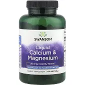 Swanson Health - Vloeibare Calcium &amp; Magnesium - 100 Zachte Capsules