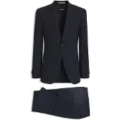 BOSS Slim-fit kostuum van gestreepte Italiaanse scheerwol Maat 44