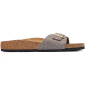 Birkenstock Muiltjes 'Madrid' taupe / donkergrijs
