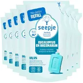 Seepje 8x Handzeep Navulling Eucalyptus Met Rozemarijn 300 Ml