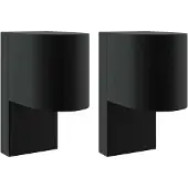 vidaXL Buitenwandlamp 2 pcs Zwart 12 x 7 x 15 cm Roestvrij staal