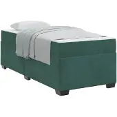 vidaXL Bedframe met matras Donkergroen 80 x 200 cm Stof