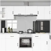 vidaXL Keukenachterwand 2 st Donkergrijs 120 x 60 cm gehard glas