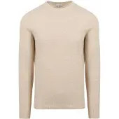 Profuomo Pullover Textured Ecru | Off-White | Maat XXL