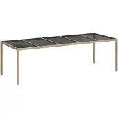 vidaXL Tuin Tafel Beige poly rattan