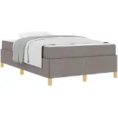 vidaXL Bedframe Taupe 120 x 200 cm Stof