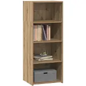 vidaXL Highboard Artisanaal eiken 50 x 41 x 124 cm Bewerkt hout