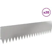 vidaXL Graskantafboording, 20 stuks, 103 x 25 cm, staal, zilver