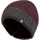 Heat Holder - Thermische gestreepte wintermuts voor heren - Houtskool