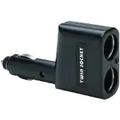 Seachoice Dual Power Outlet Plug Zwart 12V