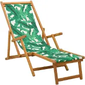 vidaXL Opvouwbare zonnebed 3 Positie Massief Eucalyptus Hout
