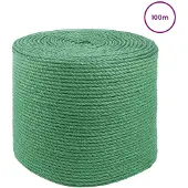 vidaXL Jute Touw Groen 100% Tossa jute