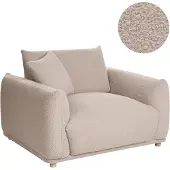 Beliani JUBEK - Fauteuil - Beige - Bouclé