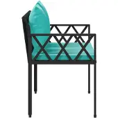 vidaXL Buitenbanken 2 -Seater 116 x 56 x 75 cm poly rattan