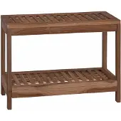 vidaXL Badkamer Zijtafel Naturel 60 x 30 x 45 cm Massief Teakhout