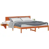 vidaXL Bedframe Wasbruin 180 x 200 cm Massief grenenhout