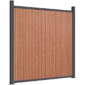 vidaXL Schuttingpaneel 1391x186 cm HKC bruin