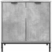 vidaXL Wastafel kabinet voor de badkamer Beton Grijs