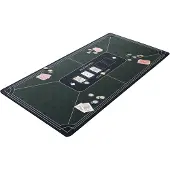 Quint Pokerkleed Groen 120x60 cm - Polyester & Rubber - Glad Speeloppervlak - Poker & Dobbel Accessoire -