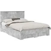 vidaXL Bedframe met lade Beton Grijs 160 x 200 cm Bewerkt hout