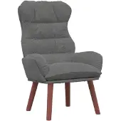 vidaXL Fauteuil Donkergrijs 69 x 74 x 93 cm Fluweel