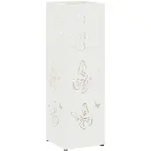 vidaXL Regen Paraplu Stand met opslag Wit 15,5 x 15,5 x 49 cm Staal