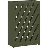 vidaXL Regen Paraplu Stand Olijfgroen 28 x 12 x 41 cm Staal