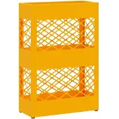 vidaXL Regen Paraplu Stand Mosterdgeel 28 x 12 x 41 cm Staal