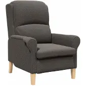 vidaXL Fauteuil Donkergrijs Zachte Sherpa-stof