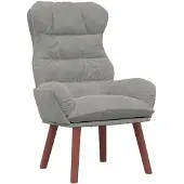 vidaXL Fauteuil Lichtgrijs 69 x 74 x 93 cm Fluweel