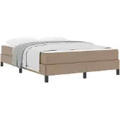 vidaXL Bedframe met matras Cappuccino 160 x 200 cm Stof