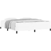 vidaXL Bedframe met matras Zuiver Wit 180 x 200 cm Stof