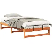 vidaXL Bedframe Bruin 100 x 200 cm Massief grenenhout