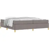 vidaXL Bedframe, taupe, 200 x 200 cm, gestoffeerd