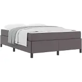 vidaXL Bedframe met matras Grijs 160 x 200 cm Stof