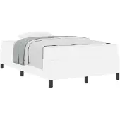 vidaXL Bedframe met matras Wit 120 x 190 cm Stof